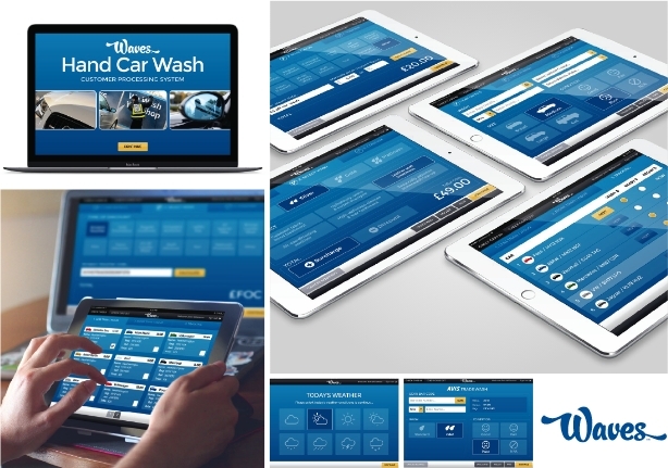 Waves Car Wash App Screens