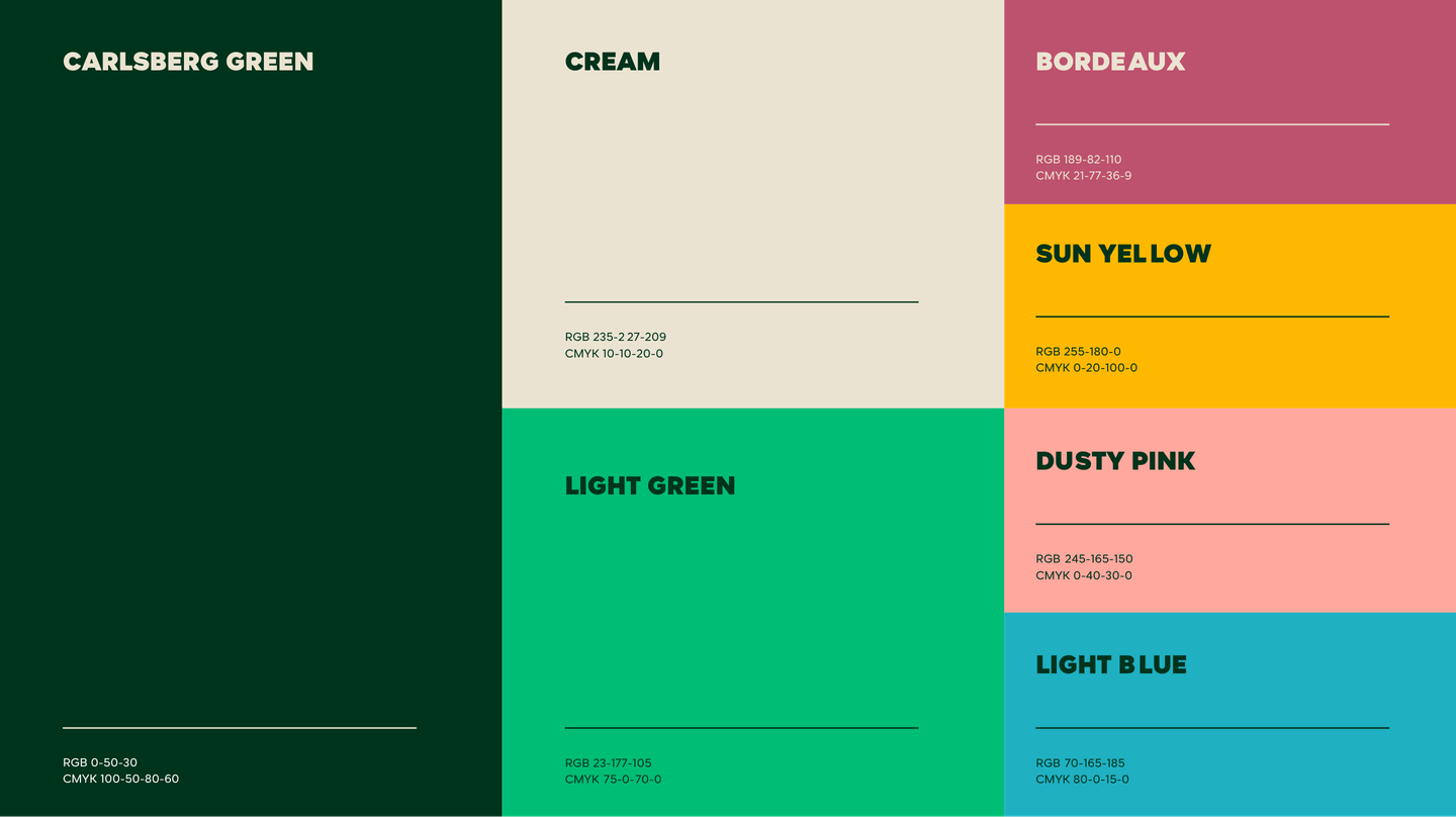 Carlsberg colour palette